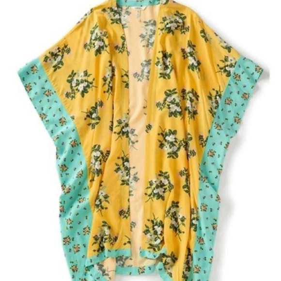 Matilda Jane size Medium Large What A Catch Open Cardigan Kimono Top Yellow - Picture 2 of 7
